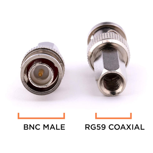 THE CIMPLE CO RG59 Coaxial Cable Connector, Screw On (Twist On) - Pack of 50 for CCTV, Security, Video
