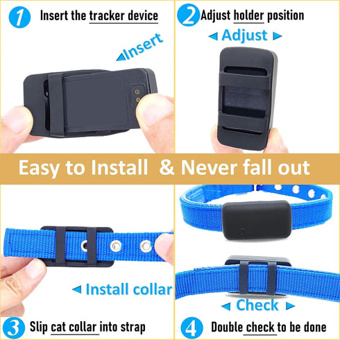 Counlisha (Black,2 Pack) Silicone Holder Compatible for Tractive cat mini Tracker,Rubber Accessories Cover tag