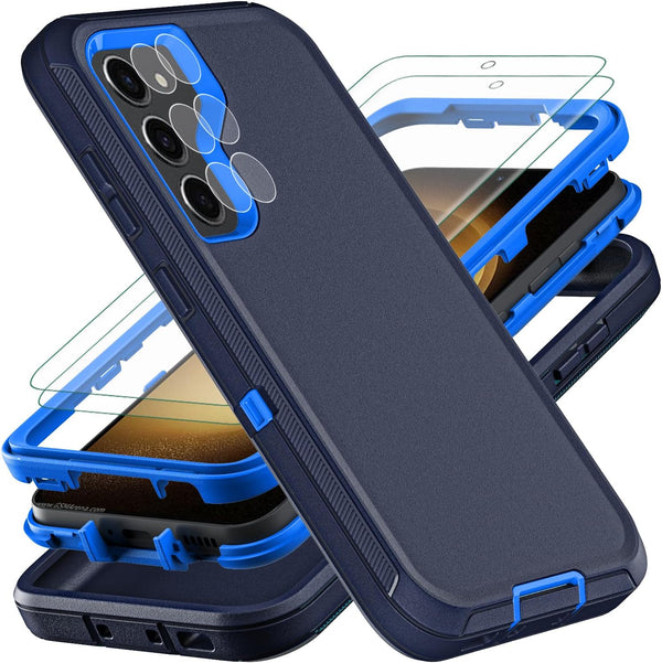 Military Grade Heavy Duty Case for Samsung Galaxy S23 Plus with 2Pcs [Self Healing Flexible TPU Screen Protector &