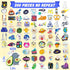 200PCS WAKEMOODEI Science Stickers Bulk, Chemistry Biology Physics Geology Natural Science Stickers for Kids Student