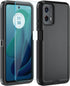 Heavy Duty Case for Moto G 5G 2024/Moto G Play 5G 2024, with Belt Clip, Tempered Glass Protector, Black
