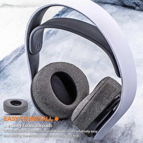 PS5 Earpads Replacement Ear Pads for Playstation 5 Pulse 3D Headset - PS5 Ear Cushions/Ear Cups (Gray Fabric)