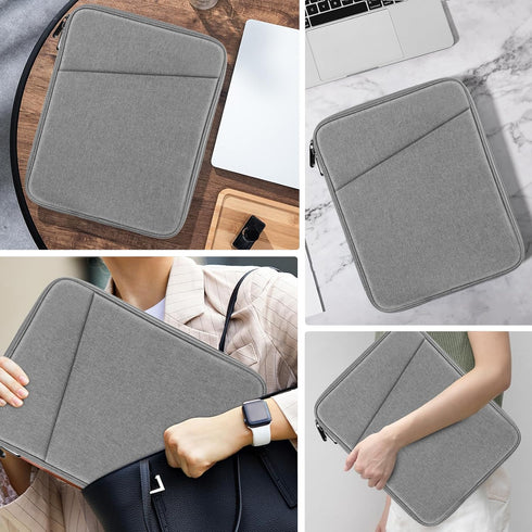 MoKo 12.9 Inch Tablet Sleeve Bag - Compatible with 13 Inch New iPad Pro M4 & Air M2 2024, Waterproof Bag with Pocket