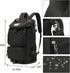 Backpack 4-Way Kalesi Gym Duffle Bag Waterproof with Shoes Compartment for travel Sport Hiking laptop (Black)