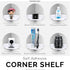 BRAINWAVZ Mini Circular Corner Shelf Mount for Security Cameras, Speakers, and More (White)