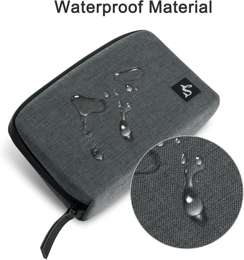 Electronic Organizer Travel Case Bag, Waterproof Small Storage Backpack for Charger, Cord, Hard Disk, Power Bank (Dark