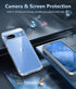 FNTCASE Clear Case for Google Pixel 8a: Military Grade Drop Protection, Anti Yellowing, Wireless Charging Support -