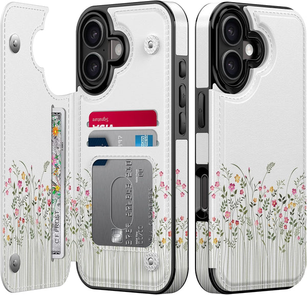 Goodon for iPhone 17 Case Wallet - Flip Folio Leather Cover with Trendy