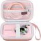 Elonbo Digital Camera Carrying Case for CAMKORY, Compact Small Travel Storage Cover for Kids, Rose Gold