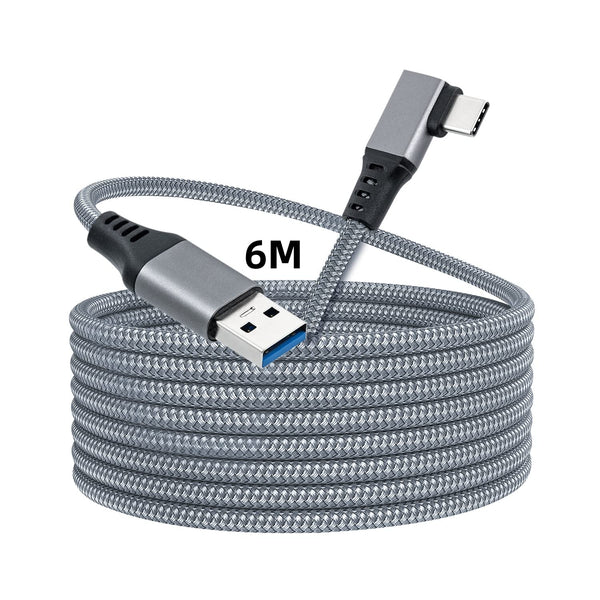 Mcbazel 20Ft (6M) USB 3.0 to Type-C Link Cable for Quest 3/2, PC, VR, NS Switch - 3A Fast Charging & 5Gbps Data
