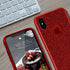 MATEPROX Compatible with iPhone Xs Case, Glitter Bling Sparkle Cute Girls Women Protective Christmas Case - Red