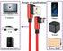 90 Degree Micro USB Cable 23cm/9inch, Right Angle USB 2.0 A Male to Micro Male Fast Sync & Charging Cable for Android,