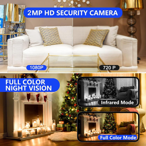 5G Light Bulb Security Camera, Wifi Dual Band, 360 Degree 1080P Indoor Camera with Auto Tracking and Smart Dome