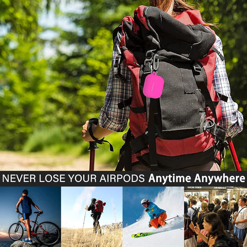 R-fun Compatible with AirPods 3 Case Cover, Silicone Protective Skin with Keychain for Apple AirPod 3rd Generation