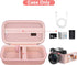 Canboc 4K Digital Camera Case for Femivo/brewene/zheozeig/VETEK 4K Vlogging Camera, Vlogging Camera Bag with Removable Shoulder Strap, Mesh Pocket fit Lens, Battery, Cable, Rose Gold (Case Only)