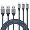 Sundix 3Pack 9ft Nylon Braided iPhone Charger Cable, Compatible with iPhone 14/13/12/11/XS/XR/8/7 and More.