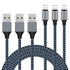 Sundix 3Pack 9ft Nylon Braided iPhone Charger Cable, Compatible with iPhone 14/13/12/11/XS/XR/8/7 and More.