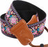 Padwa Lifestyle Pink Vintage Embroidered Camera Strap, 2" Wide Cowhide Head, Adjustable for All DSLR Cameras