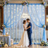 1015ft 2 515ft Baby Blue Sheer Tulle Backdrop Curtains with Lights String for Parties Baby Shower Decorations for Boy