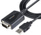 StarTech.com 3ft USB to Serial Cable with COM Port Retention, DB9 Male RS232 to USB Adapter