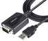 StarTech.com 3ft USB to Serial Cable with COM Port Retention, DB9 Male RS232 to USB Adapter
