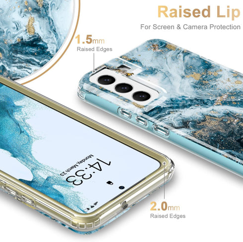 Esdot Galaxy S22 Case, Military Grade Rugged Cover with Fashionable Designs for Women Girls, Protective Phone Case