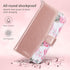 ULAK Compatible with iPhone 12 Pro Max Wallet Case - PU Leather Case with Card Holder, Kickstand, Wrist Strap, Rose Gold