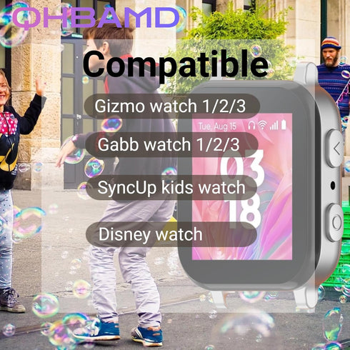 10-Pack Compatible for Gizmo Watch 3 2 1/Gabb Watch 3 2 1/SyncUp Kids Watch Band, Kid Silicone Sport Bands Breathable Waterproof Replacement Straps for Kids Boys Girls Smartwatches