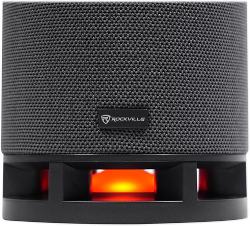 Rockville RockShip 50 Watt Portable Bluetooth Speaker with LED Lights and Radio