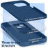 SURPHY Compatible with iPhone 13 Case with Screen Protector, Liquid Silicone Phone Case 6.1 inch, Blue Jay