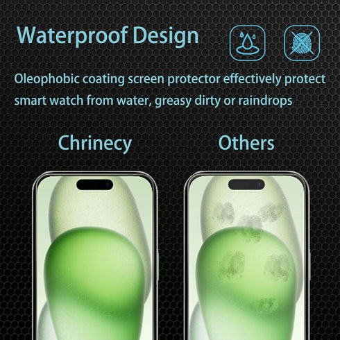 iPhone 15 Back Screen Protector + 2 Front Protectors + Camera Lens Protector, 9H Hardness, Ultra HD, Anti-Scratch -