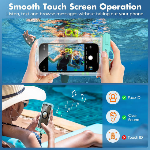 UNBREAKcable Waterproof Phone Pouch, IPX8 Universal Dry Bag with Lanyard for iPhone 14 13 12 11 Pro Max