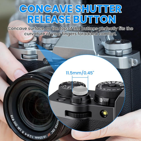 4 X-T3 X100 X100S X-T10 X-T20 X-T30 Xpro1, 4 SDTC Tech Pcs Fuji Shutter Release Button Accessories, Copper Camera Soft