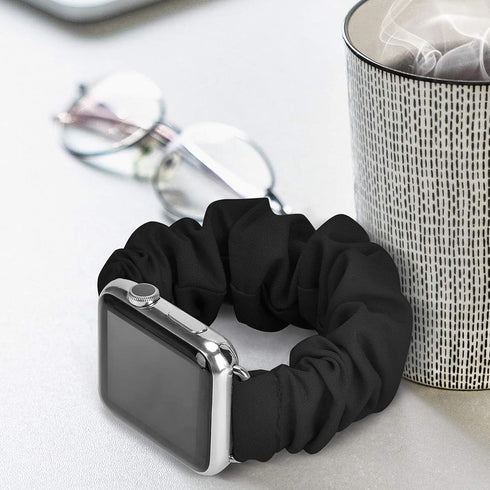 Compatible Fabric Elastic Scrunchie Band for Fitbit Charge 6, Cute Replacement Straps for Charge 5 Fitness Tracker