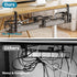 Under Desk Cable Management Tray - Litwaro 25'' Metal Cable Tray with Clamp for Desk Wire Management