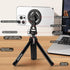 CAMEDAFLX Aluminum Magnetic Stand Mount with Cold Shoe Mount for iPhone,Adjustable Rotable Cellphone Tripod Stand