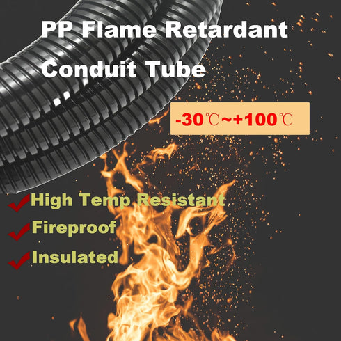 Split Wire Conduit Looms Tube Management Organizer, Flexible Cover, Black, 1in-10ft