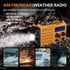 Emergency Radio 5000 Hand Crank Solar Weather Radio, 5-Way Power Survival Portable Radio with Flashlight & Charger