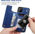 for iPhone 11 Pro Max Wallet Case with Card Holder, OT ONETOP PU Leather Kickstand Case, Blue