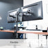 VIVO Heavy Duty Dual Monitor Desk Mount, Fully Adjustable Steel Stand, Holds 2 Screens Up to 30 Inches, Black