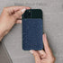 CheapSunday ID Card Holder for Back of Phone, Leather Stick-On Wallet with Stand, Waterproof Adhesive Wallet (Navy)