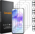 4+4 Pack Samsung Galaxy A55 5G Screen Protector, 4 Pack Tempered Glass with 4 Pack Camera Lens Protector, 9H Hardness