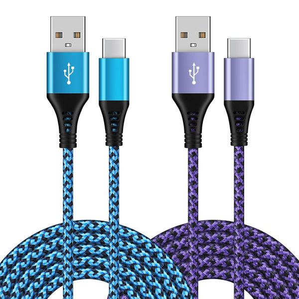 6ft Fast USB Type C Charger Cable 2Pack for Motorola Moto G10 G9 G8 G7 Edge, Power, Razr, One 5G Ace & More.