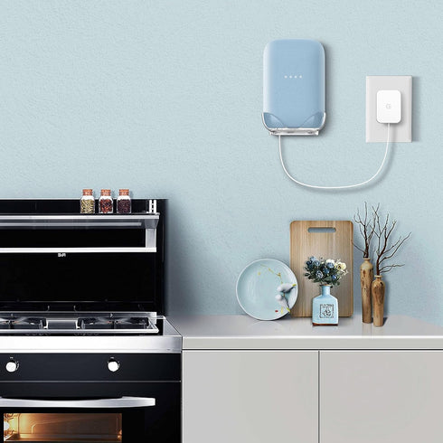 Ouligei Google Nest Audio Speaker Wall Mount/Bracket, in-Built Cable Management System & Easy Installation Speaker Holder Shelf Stand - Elegant & Durable Space Saving Accessory