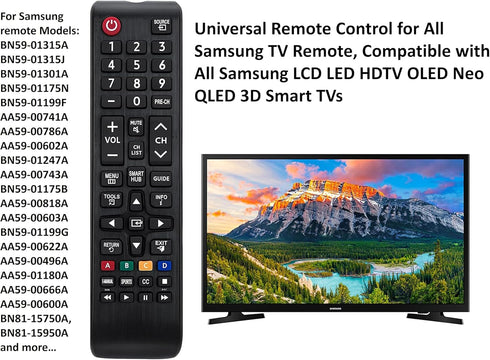 Universal Remote Control for Samsung TV - Replacement for All Samsung LCD LED HDTV 3D Smart TVs