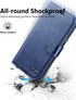 OCASE iPhone 11 Wallet Case, PU Leather Flip with Card Holder, Kickstand, Magnetic Closure, TPU Shockproof (Blue)