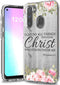 Clear Galaxy A11 Case Compatible with Samsung A11, Dual Layer Hybrid Soft TPU + Hard PC Shockproof Phone Case, Bible