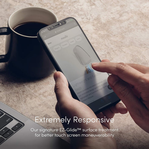 Moshi iVisor AG Matte Screen Protector for iPhone 12 Mini, Edge-to-Edge, Anti-glare, Easy Install, Bubble-proof (5.4")