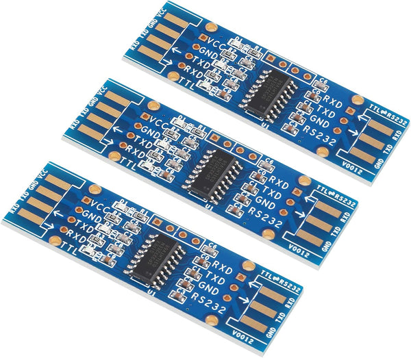 3pcs TTL to RS232 Module for Serial Level Conversion, TTL RS232 Mutual Conversion Module for MCU, ARM, FPGA, Arduino