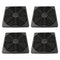 Adyoney 4 Pcs 120mm Black Square Plastic Cooling Fan Filter Cover, Dust Screen